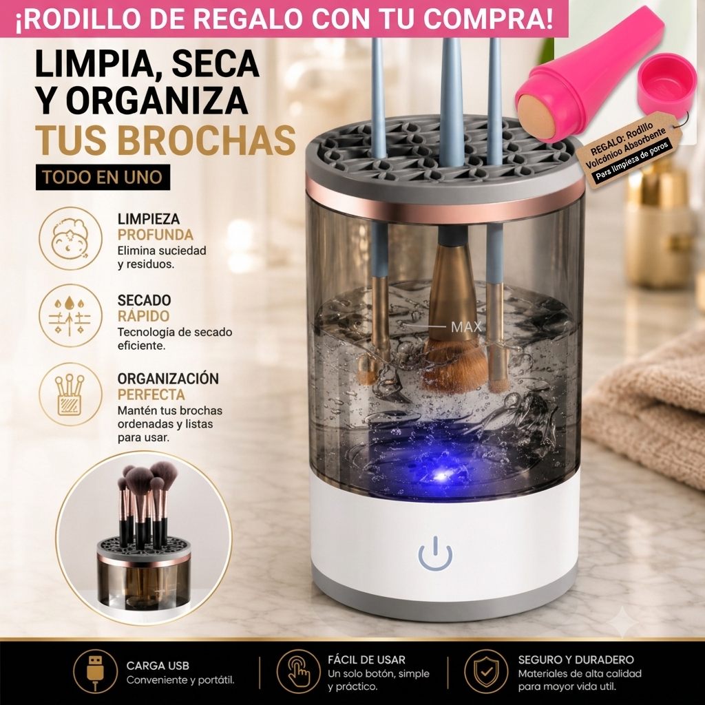 Limpiador Automático de Brochas 360°