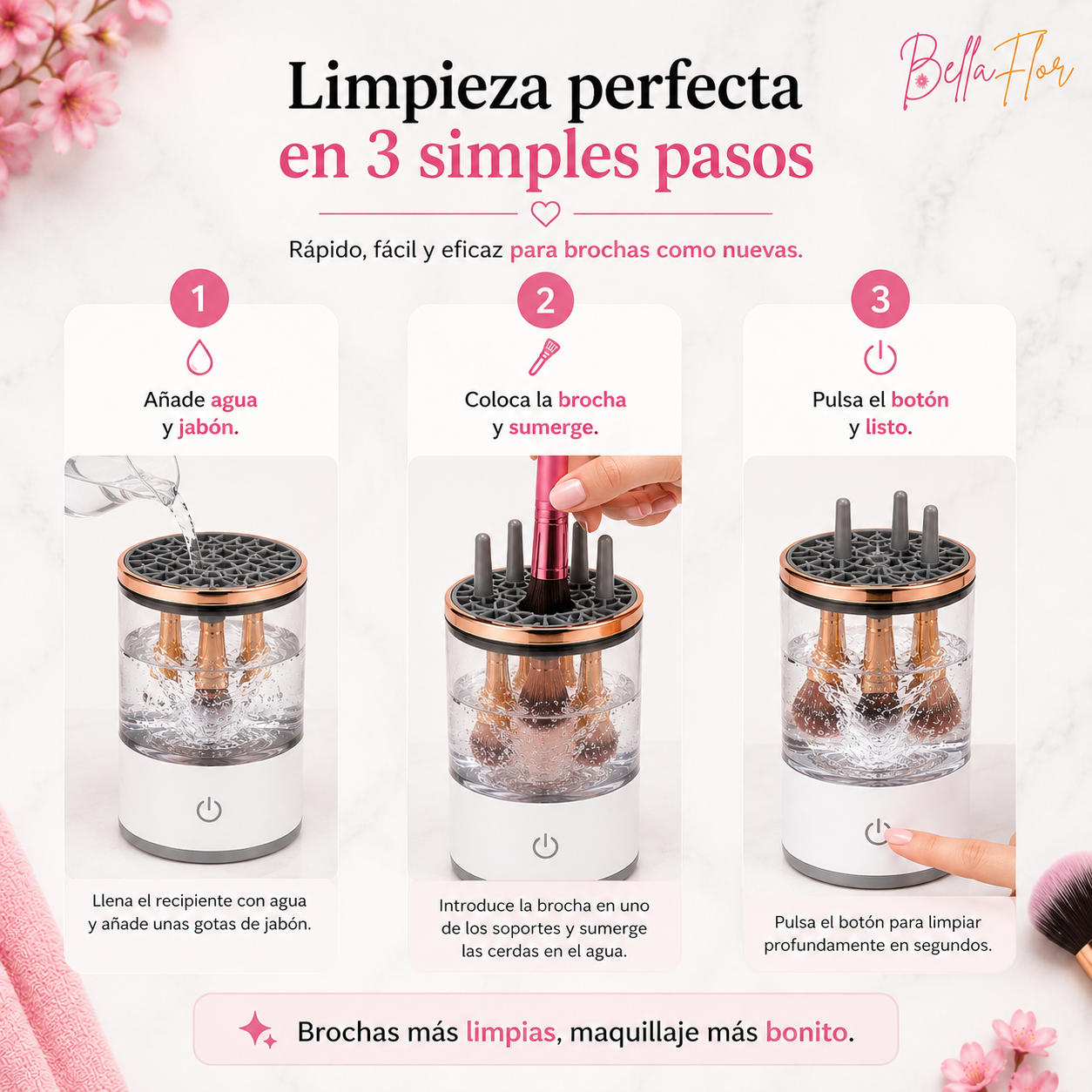 Limpiador Automático de Brochas 360°